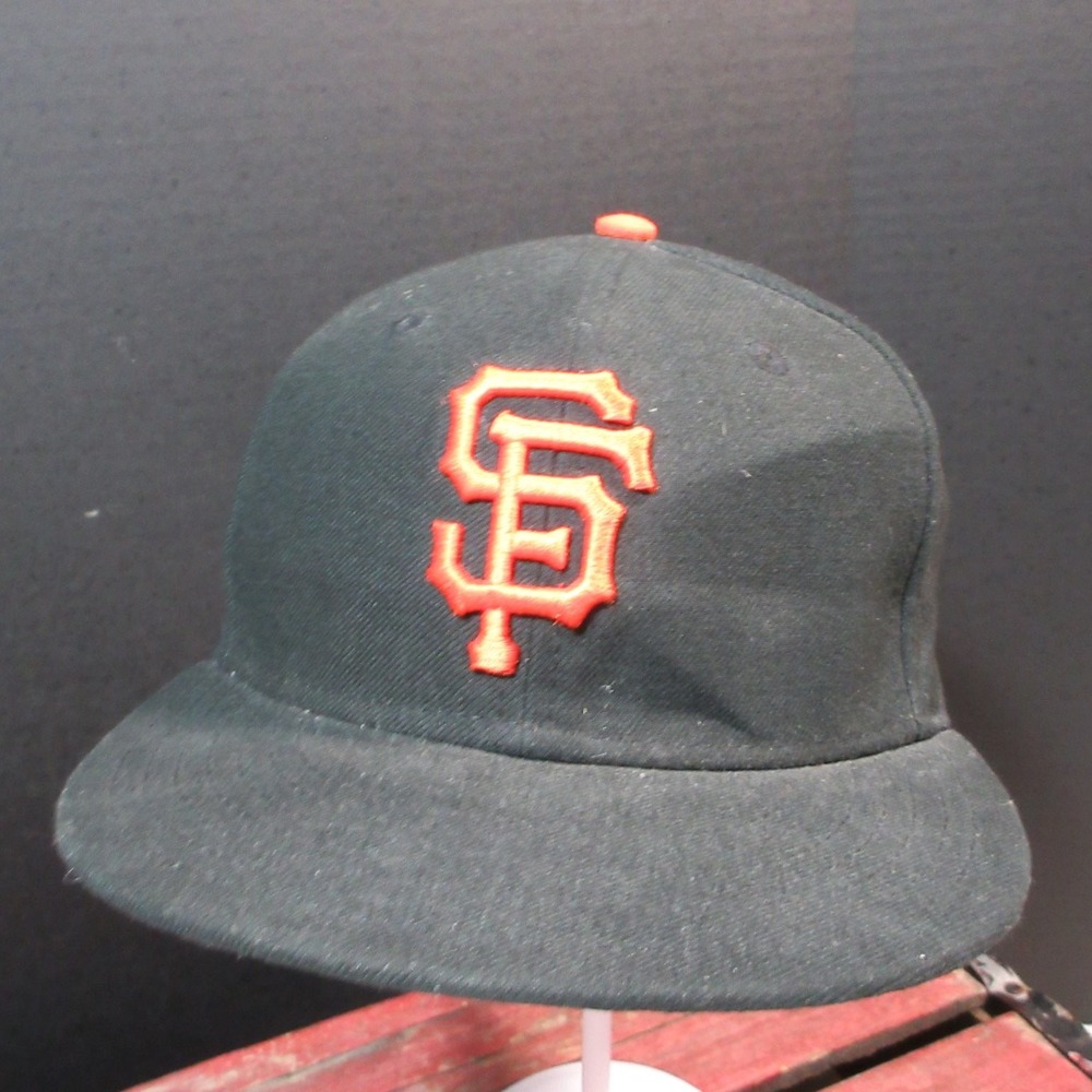 New Era 59FIFTY San Francisco Giants MLB Fitted Hat Cap Black Orange Size 7 1/8